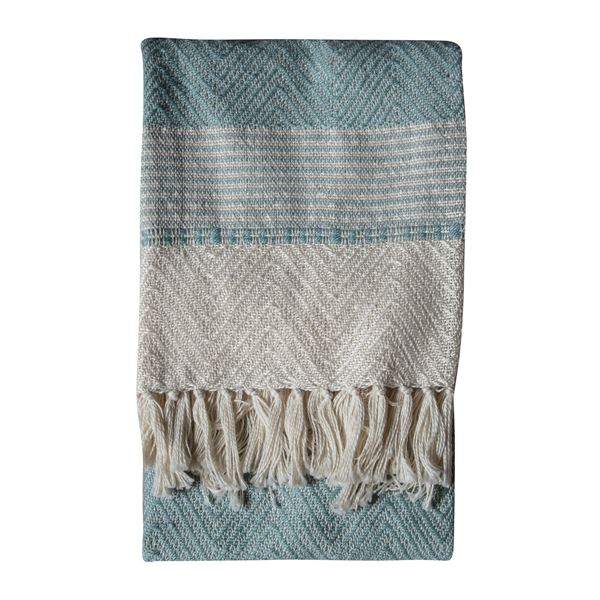 Mia Woven Throw - Duck Egg